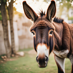 Brown donkey outdoor