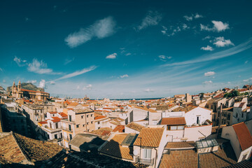 A panoramic view over the rooftops of Palermo - 696540656