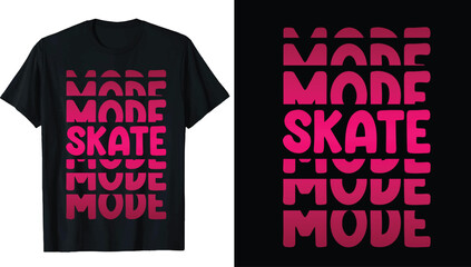 Roller derby Ice Skating T-shirt Design, Ice winter sports skates T-shirt design - obrazy, fototapety, plakaty