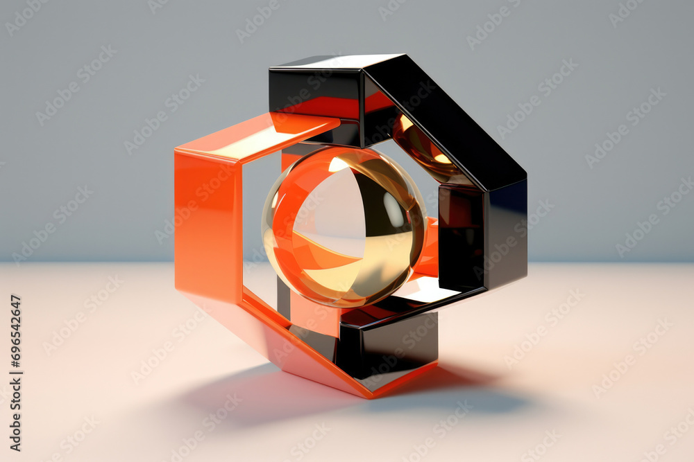 Poster shape illustration design block background cube abstract white box isolated symbol