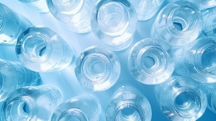 Minimal pattern from plastic bottles water 