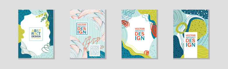 Creative Abstract Cover Design and Banner Vector Template Set