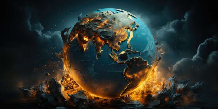 Picture an Earth graphic symbolizing global trade 