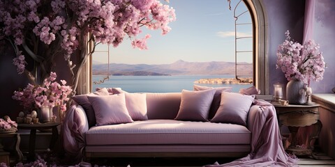 purple hues add a touch of elegance to your digital backdrop, creating a refreshing and delightful view 