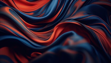 Red and Blue Wavy Lines on a Background
