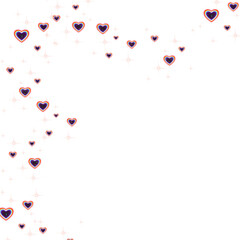 rainbow hearts frame without background valentine's day