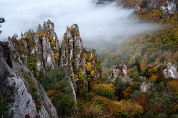 Panoramic view of the rock town in Sulovské skaly