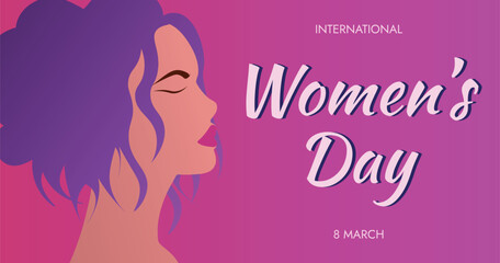 International Women's Day. Happy Women's Day. IWD. 8 march. Women's History Month. Pink poster. Girl power. Women's power. Feminine power. Women's history. Feminism.