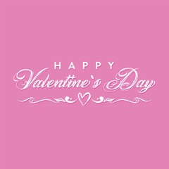 Vector happy valentine's day lettering design
