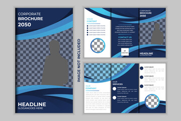 Creative Corporate Modern Business Trifold Brochure Template Design. Corporate, real estate brochure, Construction and renovation creative trifold brochure