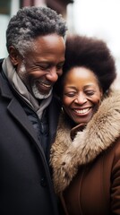 Obraz premium An elderly couple celebrating Valentine's Day with an enduring love story