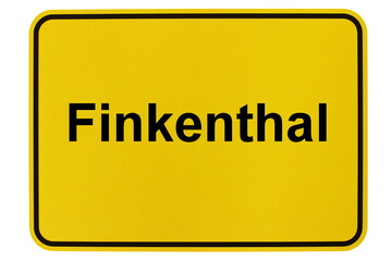 Illustration eines Ortsschildes der Gemeinde Finkenthal in Mecklenburg-Vorpommern