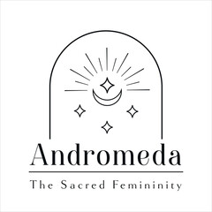 Stellar Star Logo Andromeda Arch Concept-01. Black Option. - 696552460