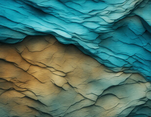 Bright Blue Tones with Rugged Stone Surface Detail