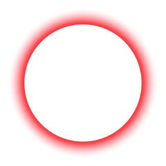 red neon glowing frame circle