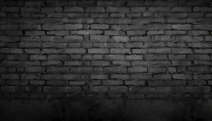 abstract black old cracks brick wall texture for pattern background wide panorama picture black wall texture rough background dark concrete old grunge background black template page web banner