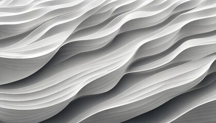 abstract 3d white background seamless pattern waves wavy texture generative ai