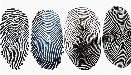 fingerprints isolated on white vector illustration