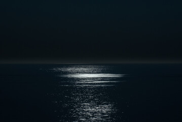 Reflection of moonlight on the sea