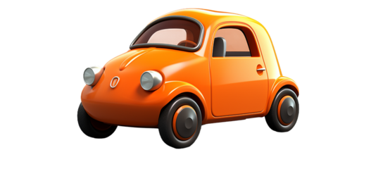 A 3d little Car png/transparent