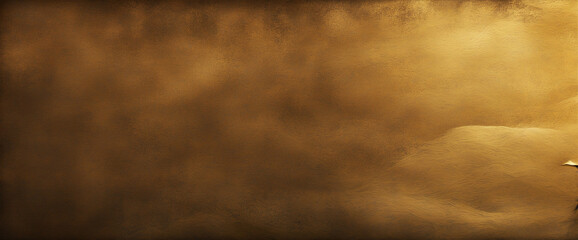 Black brown yellow old paper texture with light spot. Gradient. Matte. Bronze color vintage...