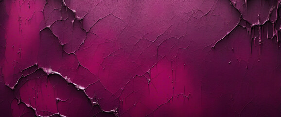 Old black purple painted metal wall. Cracked paint texture. Dark magenta background with paint drips. Baner with a toned rough texture. Website header.