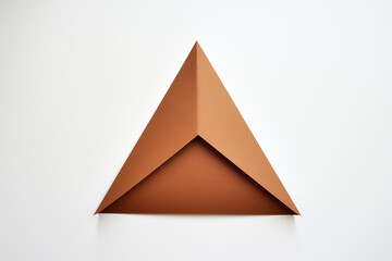 brown pyramid triangle with white background