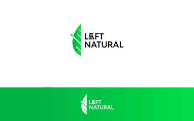Leaf Up grow logo vector