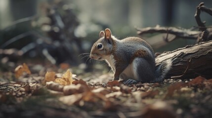 Naklejka na ściany i meble Wilderness Forage: Squirrel's Forest Quest