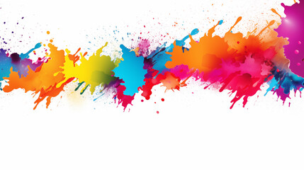Explosion of Colorful Paint Splashes, Artistic Background for Creative Design and Advertising