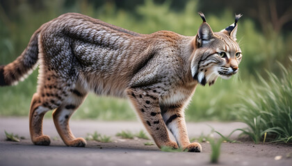 Obraz premium Bobcat on the prowl