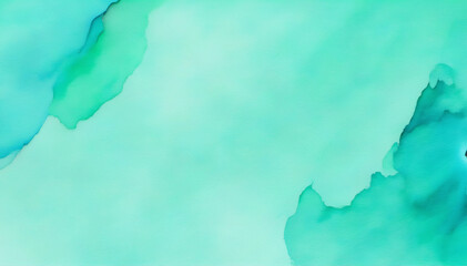 Turquoise Abstract Watercolor Painting with Space for Design