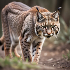 Obraz premium Bobcat on the prowl