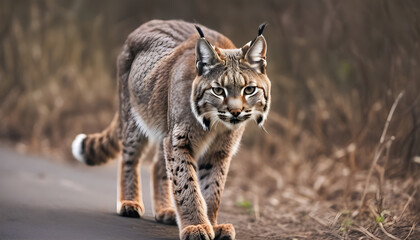 Obraz premium Bobcat on the prowl