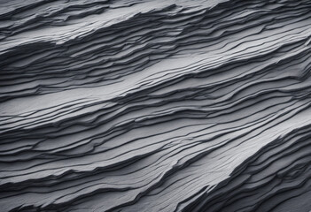 Close-up of mountain rock layers with gray grunge background for design.
