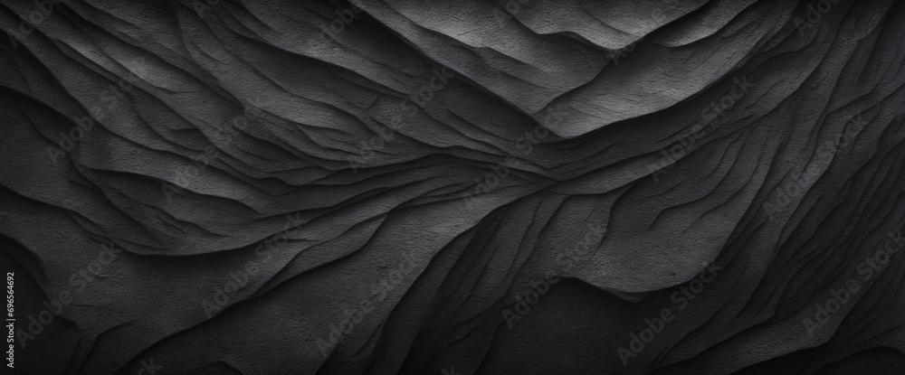 Poster a black abstract backdrop featuring textured rock elements for a grungy web banner.