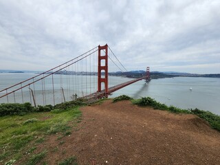 Golden Gate Bridge Battery Spencer Water Cloud Sky Water resources