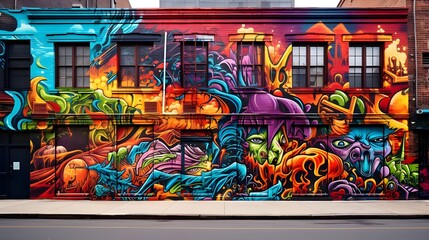 Obraz premium Colorful graffiti on wall