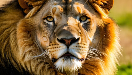Naklejka premium Close-up of an African lion