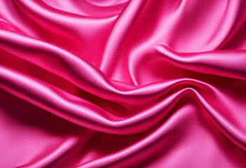 Pink satin fabric with delicate waves. Perfect for weddings, anniversaries, and celebrations. Lovely abstract background with space for your design.