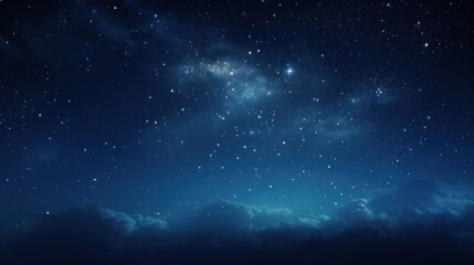  the night sky is full of stars and the clouds are dark blue and there is no image on the page to describe.