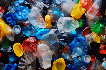 Fototapeta premium Environmental Impact: Visualizing the Consequences of Plastic Waste