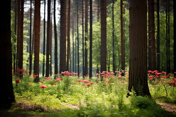 World nature, Forest world day, Earth day concept with forest treee nature and flower