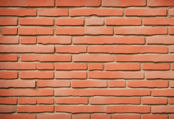 Obraz premium Coral-toned painted brick wall background.
