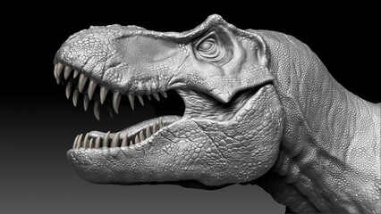 Tyrannosaurus Rex Stan render of background. 3d rendering