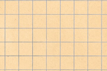 blue grid square graph line full page on brown  board background, brown paper grid square graph line texture. Gray grid square graph line full page on brown paper background 