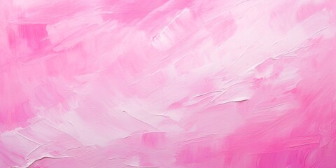 Fototapeta premium Pink paint wallpaper, pink and white painting texture on canvas, acrylic abstract painting texture backdrops.