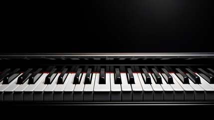 piano keys, high contrast, black and white, minimalistic, studio lights set for chiaroscuro effect