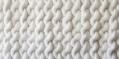 White Knit Fabric Background. Wool Sweater Texture Close Up Surface backgrounds. - obrazy, fototapety, plakaty