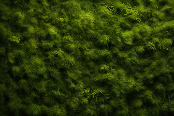 Mystical Moss: A Tranquil Green Background of Nature's Carpet - obrazy, fototapety, plakaty